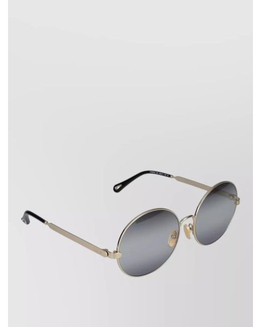 Chloé Metallic Sunglasses Round Metal Frame Lenses