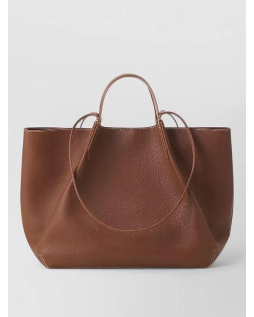 Lanvin Brown Soft Structure Casual Tote Bag Everyday Use