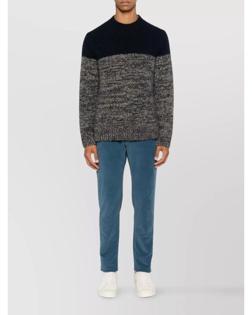 Incotex Blue Straight-Leg Trousers for men