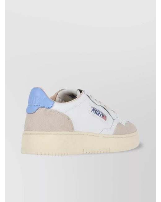 Autry White Leather Low-Top Sneakers