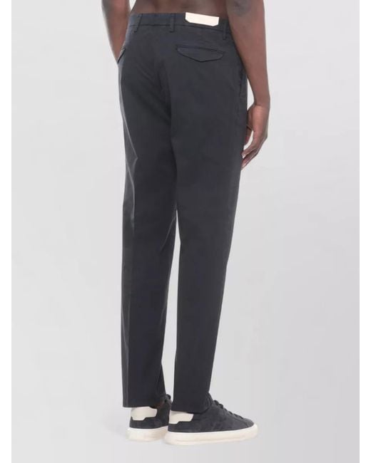 Briglia 1949 Gray Straight Pants Belt Loops Rear Flap Pockets for men