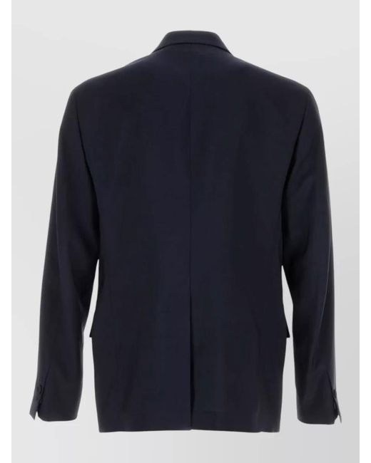 Fendi Blue Wool Single-Breasted Suit Jacket for men
