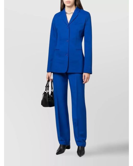 Off-White c/o Virgil Abloh Blue Polyester Single-Breasted Blazer