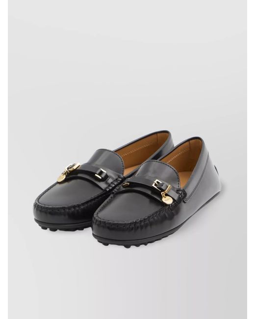 Tod's Black Leather City Gommino Loafers