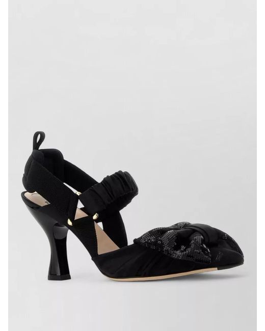 Fendi Black Mesh Pumps