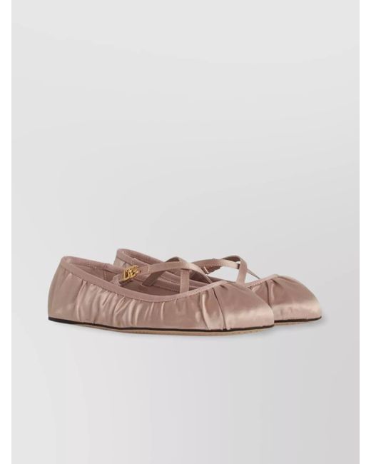 Dolce & Gabbana Multicolor Silk Ballerina Flats