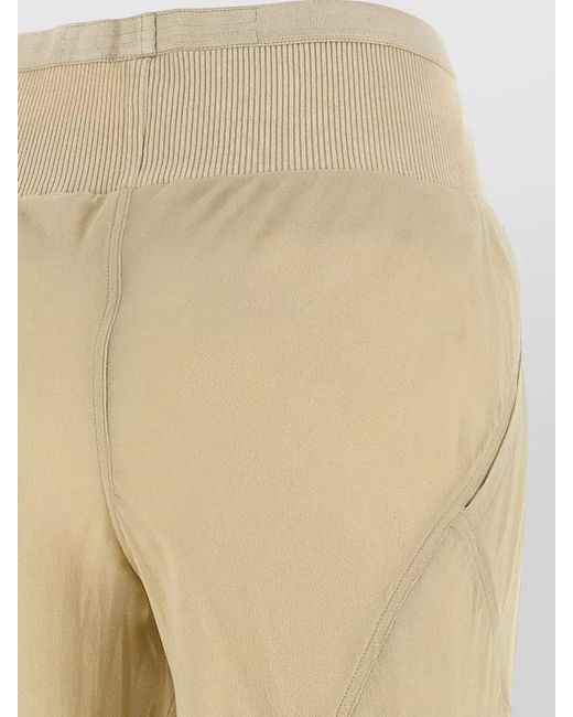 Rick Owens Natural Silk Semi-Sheer Wide-Leg Trousers