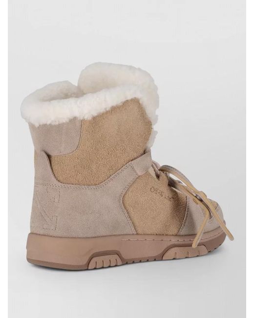 Off-White c/o Virgil Abloh Natural Leather High-Top Sneakers
