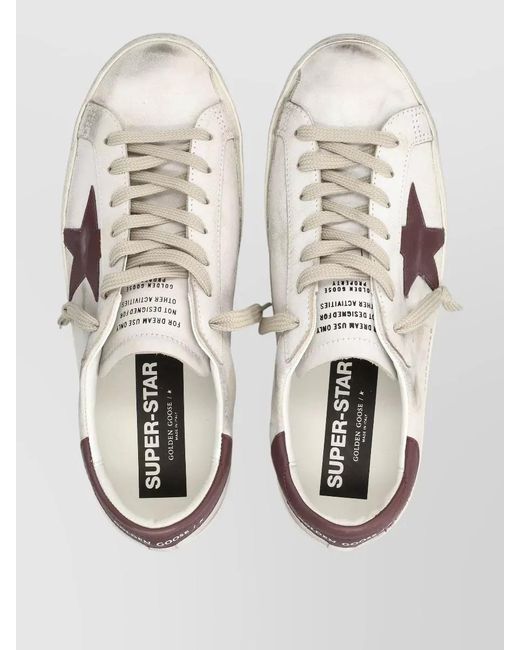 Golden Goose Deluxe Brand Natural Leather Super Star Low-Top Sneakers for men