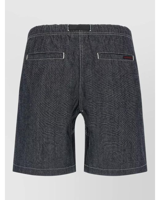 Gramicci Gray Japanese Chambray Bermuda Shorts Belt Loops for men