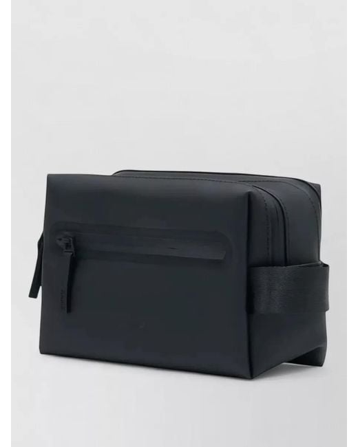 Rains Gray Travel Wash Bag Zip Front Pocket