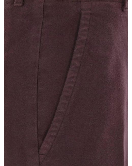 Incotex Purple Wide-Leg Trousers