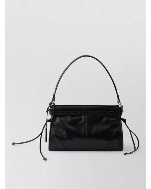 Prada Black Bonnie Small Leather Shoulder Bag Hobo