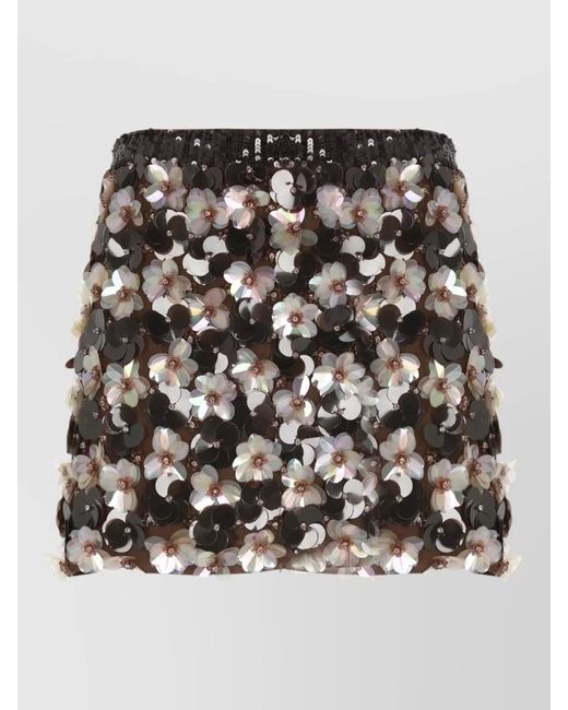 P.A.R.O.S.H. Black Sequin Mini Skirt