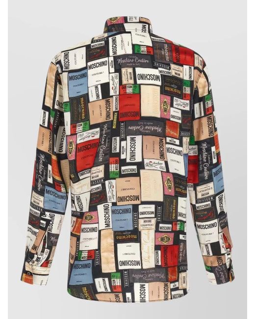 Moschino Multicolor Labels Motif Shirt Long Sleeves Buttons for men