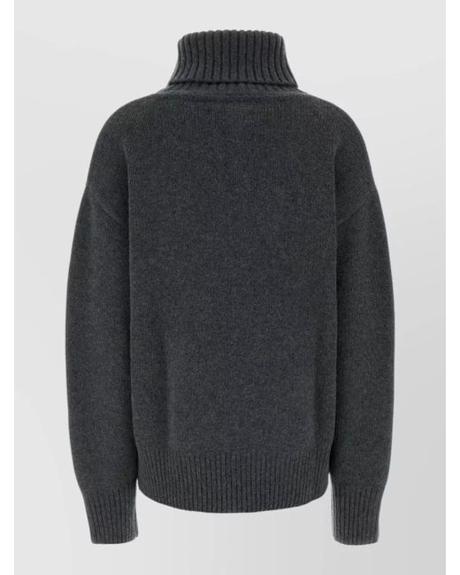 Extreme Cashmere Black Cashmere Turtleneck Sweater Number 20
