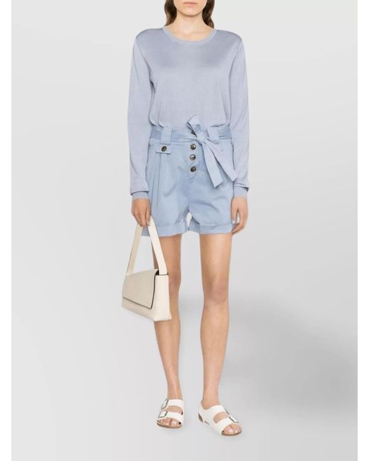 Woolrich Blue Stretch Cotton Short Shorts