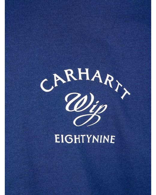 Carhartt Blue Eightynine Organic Cotton Short Sleeve T Shirt for men
