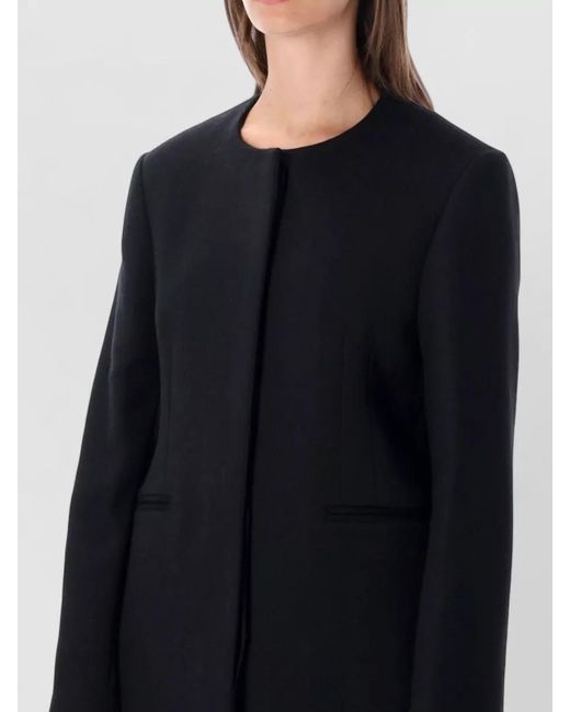 Loulou de Saison Black Fitted Single Breasted Coat