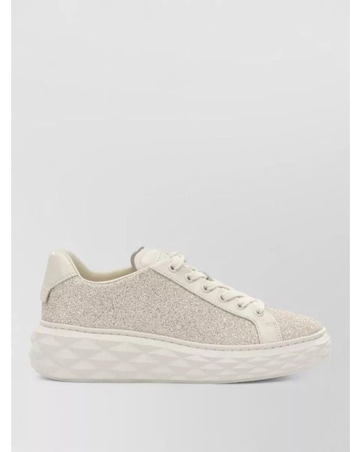 Jimmy Choo Natural Leather Low-Top Sneakers