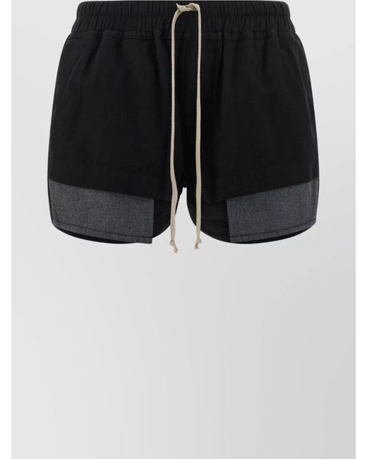 Rick Owens Black Comfortable Boxers Style Shorts