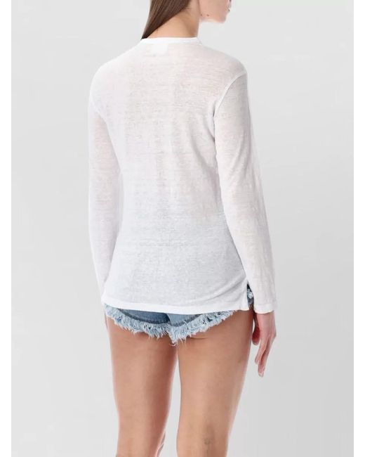 Isabel Marant White Marant Étoile Lucy Linen T-Shirt