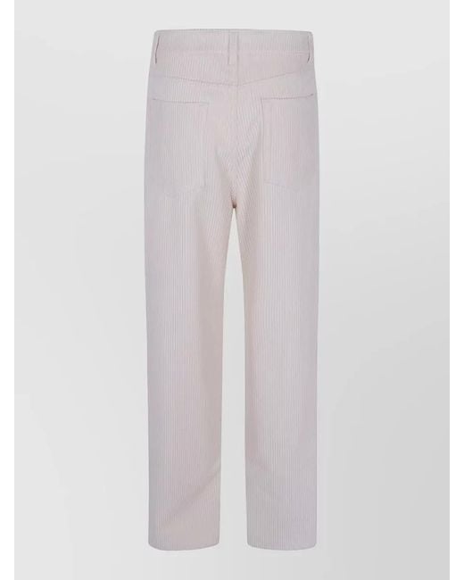 Rohe White Bruun Signature High Waist Corduroy Trousers