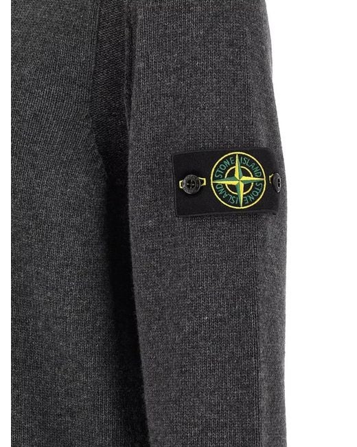 Stone Island Gray 5100072 Crew Neck Knitwear Sweater for men
