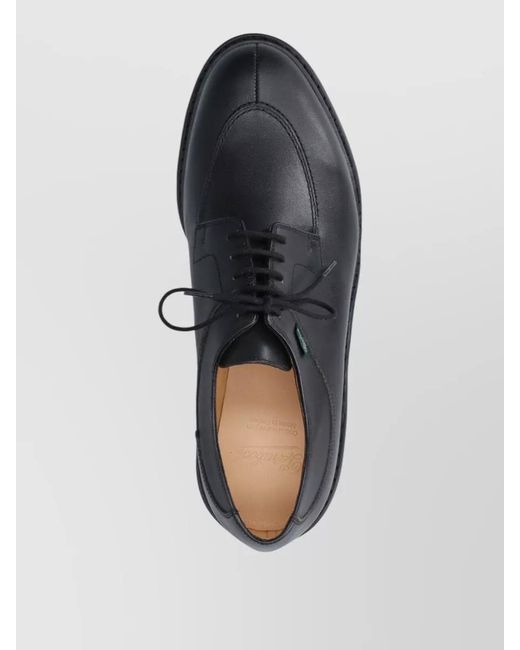 Paraboot Black Lace Up Leather Brogues Chunky Sole for men