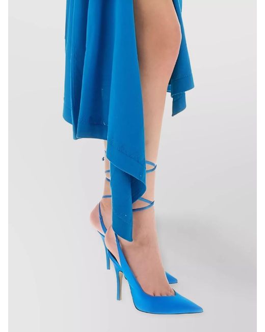The Attico Blue Wool Midi Dress