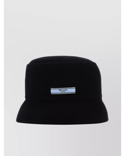 Prada Black Cashmere Bucket Hat