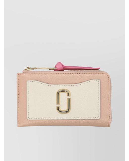 Marc Jacobs Natural Leather Two-Tone Cardholder