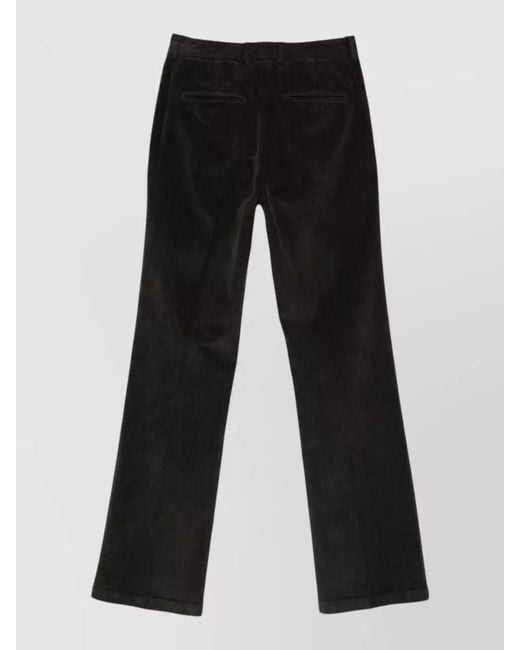 Cellar Door Black Beverly Pleated Wool Pants Belt Loops