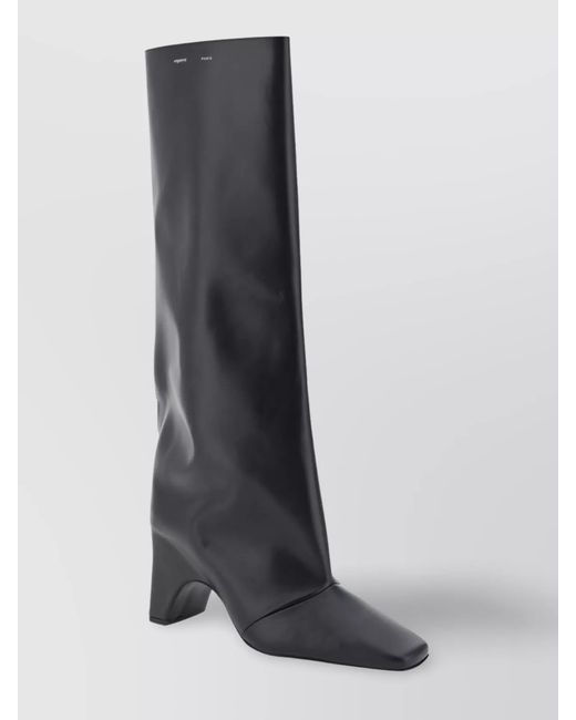 Coperni Blue Leather Knee-High Ankle Boots