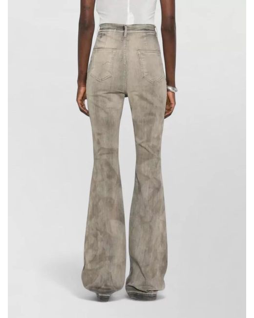 Rick Owens Gray Denim Bootcut Flared Trousers