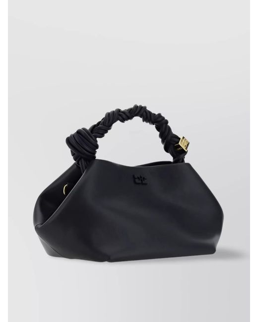 Ganni Blue Bou Small Leather Shoulder Bag