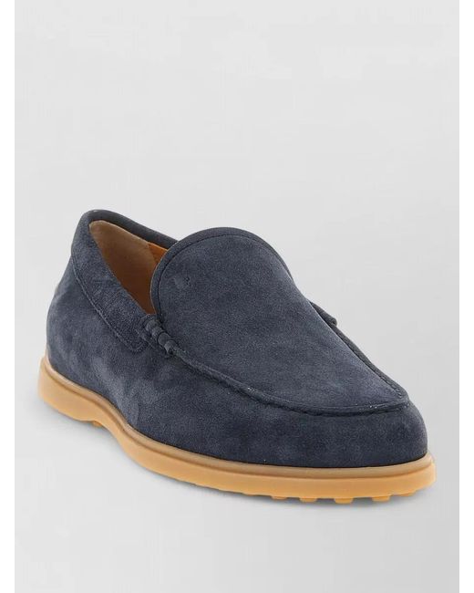 Tod's Blue Suede Loafers for men
