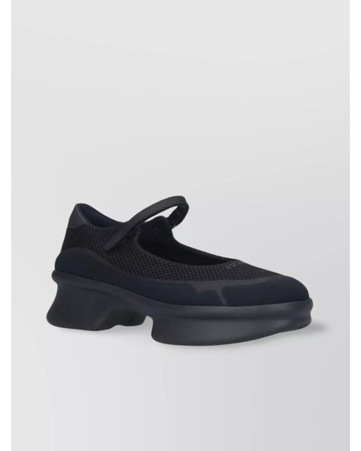 Prada Blue Mesh Platform Ballerina Shoes