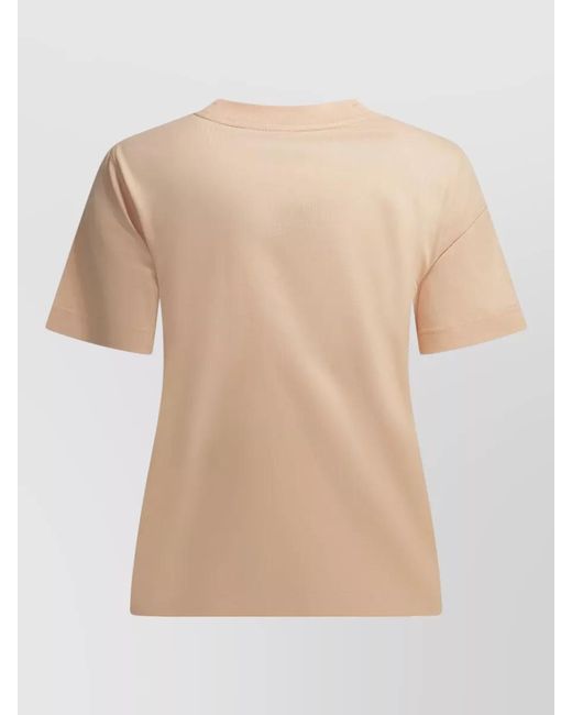 Burberry Natural Cotton Crew-Neck T-Shirt