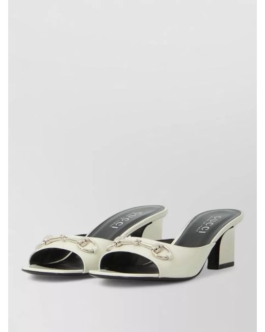 Gucci Multicolor Bamboo Signora Mule Sandals Horsebit Detail
