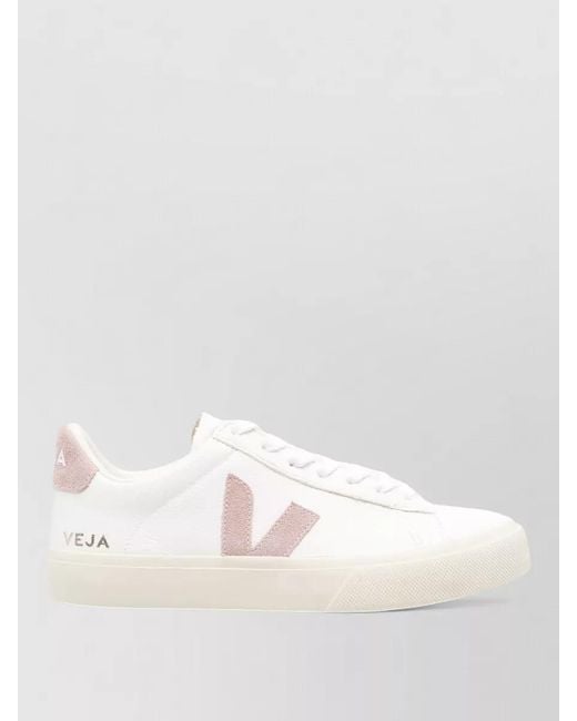 Veja Natural Lace Up Campo Shoes Suede Detail