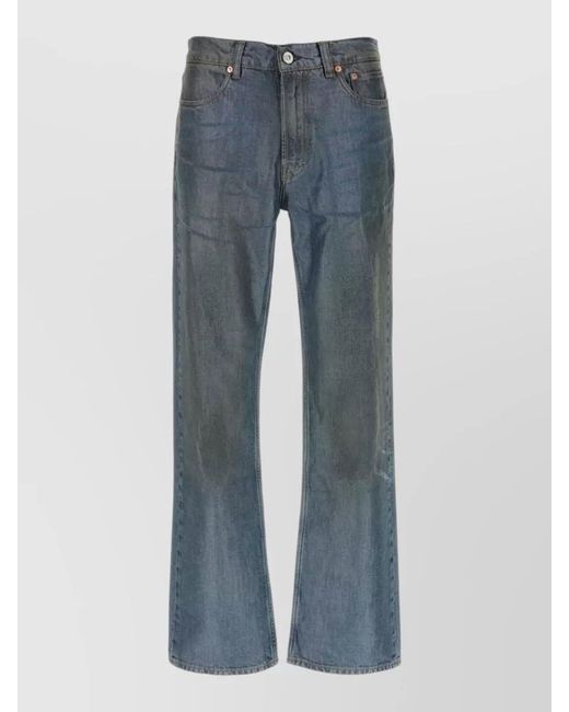 Our Legacy Blue Denim Straight Leg Jeans Faded Wash for men