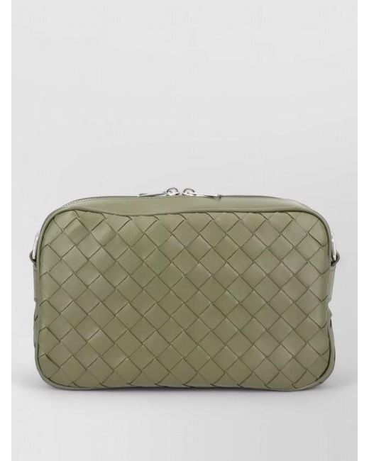 Bottega Veneta Green Leather Small Crossbody Bag for men