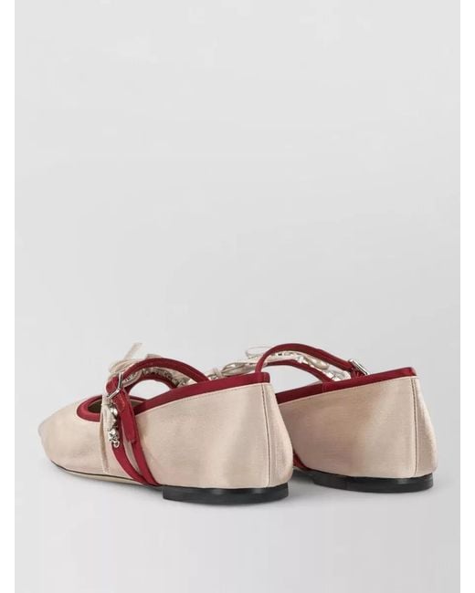 Jimmy Choo Pink Loli Ballet Flats Mary Jane Style