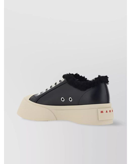 Marni Black Leather Low-Top Sneakers