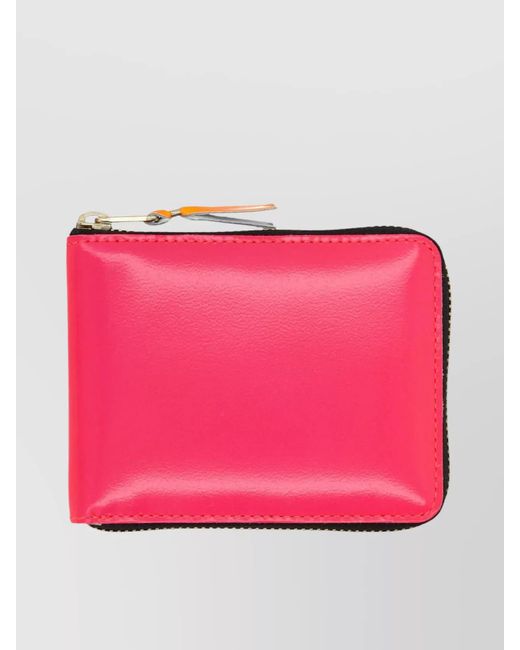 Comme des Garçons Compact Block Bi-Fold Wallet in Pink | Lyst