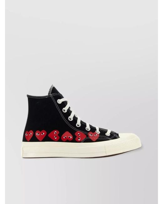 COMME DES GARÇONS PLAY Black Canvas High-Top Sneakers for men