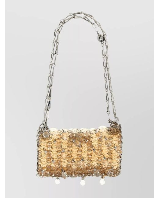 Rabanne White 1969 Chain Mail Nano Shoulder Bag