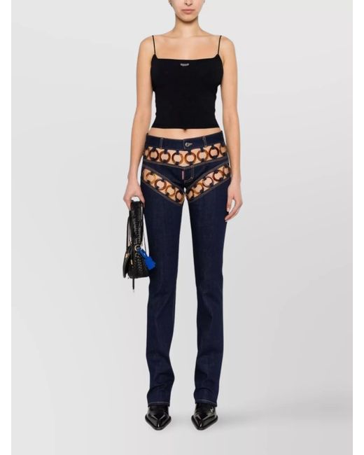 DSquared² Black Fine-Knit Cropped Tank Top