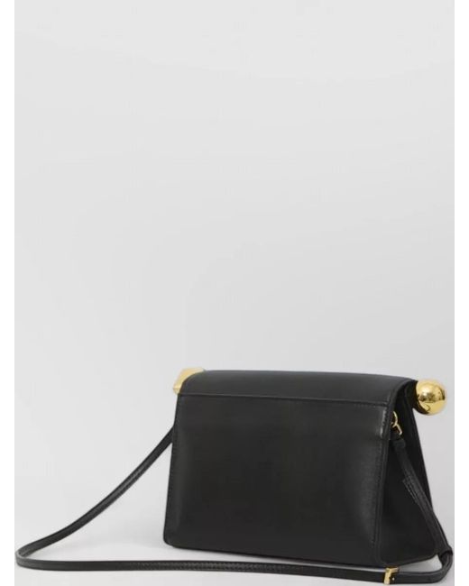 Jacquemus Black Le Rond Carré Mini Leather Shoulder Bag